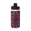 Psychic Space Fractal Stainless Steel Water Bottle - White, 12oz