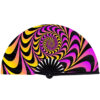 Swirl Illusion Festival Bamboo Hand Fan