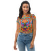 Siberian Sphynx – All Over Print Crop Tee - M