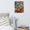 Psychedelic Fire Poster Art Print - 16×20