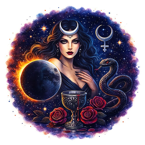 157-Black-Moon-Lilith-(Mean-&-True-Apogee)-Astrology-Point-Art-Astrological-Symbol-Esoteric-Artwork-Celestial-Universe-Art-Cosmic-Space-Image