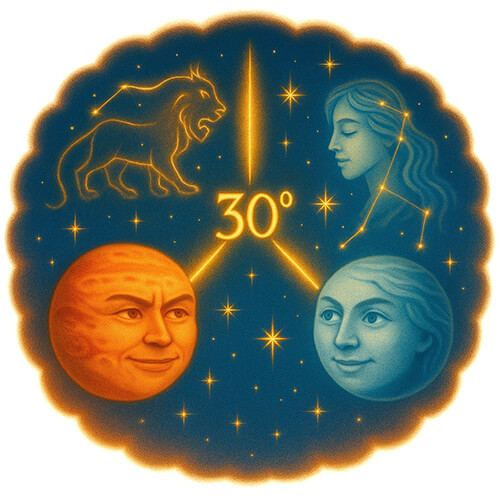 211-Semi-Sextile-Astrology-Aspect-Art-Astrological-Symbol-Esoteric-Artwork-Celestial-Universe-Art-Cosmic-Space-Image