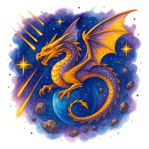 58-Draconids-Meteor-Shower-Meteor-Shower-Astrology-Art-Astrological-Symbol-Esoteric-Artwork-Celestial-Universe-Art-Cosmic-Space-Image